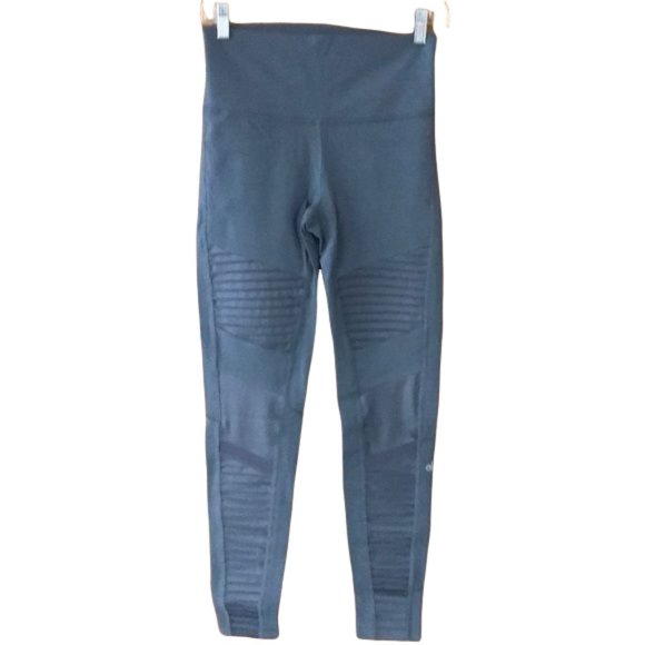ALO High Waisted Moto Leggings Concrete - Picture 1 of 2